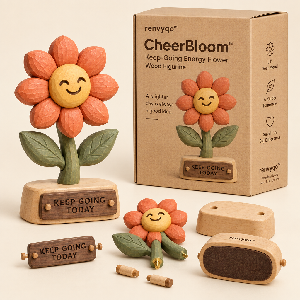 renvyqo™ CheerBloom Keep-Going Energy Flower Wood Figurine image 2
