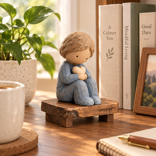 renvyqo™ QuietMate Quiet Companion Little-Person Wood Figurine product view