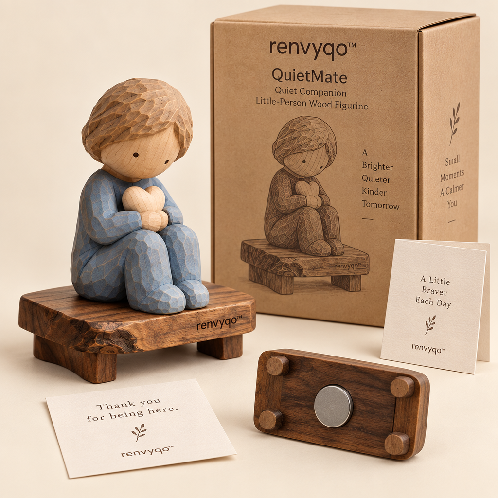 renvyqo™ QuietMate Quiet Companion Little-Person Wood Figurine image 2