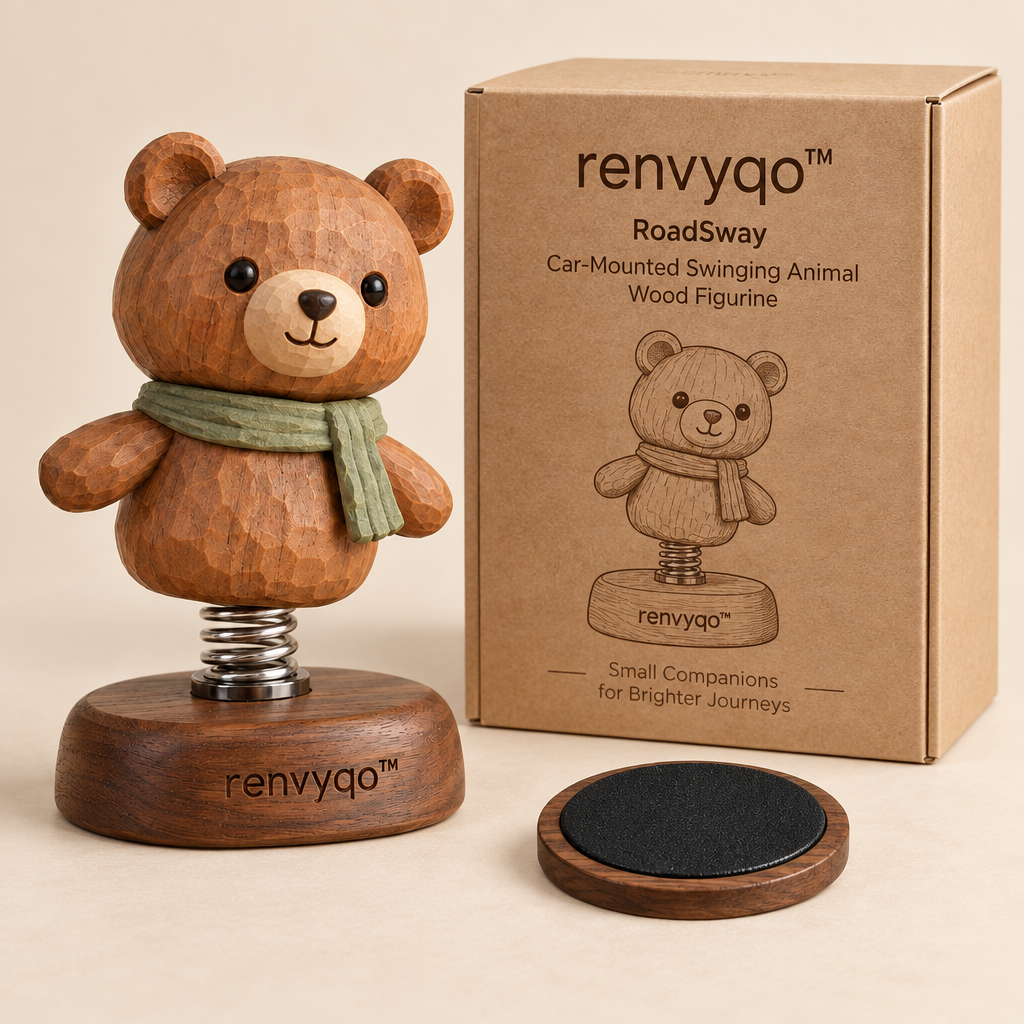 renvyqo™ RoadSway Car-Mounted Swinging Animal Wood Figurine image 5