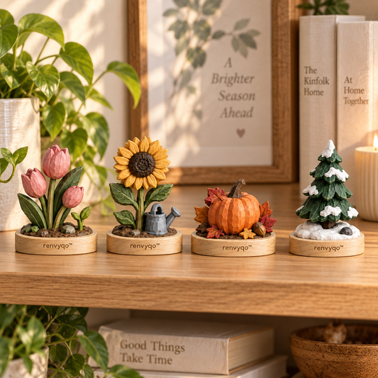 renvyqo™ SeasonGarden Four-Seasons Garden Wood Figurine Set product view